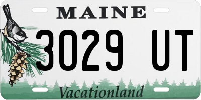 ME license plate 3029UT