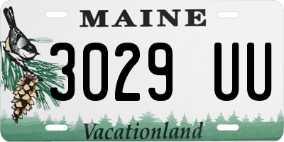 ME license plate 3029UU