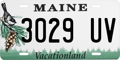 ME license plate 3029UV