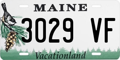 ME license plate 3029VF