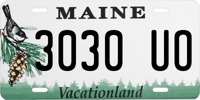 ME license plate 3030UO