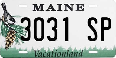 ME license plate 3031SP