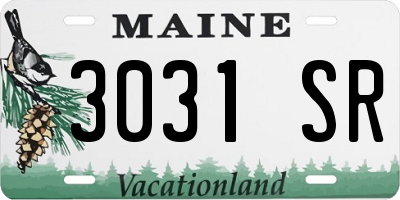 ME license plate 3031SR