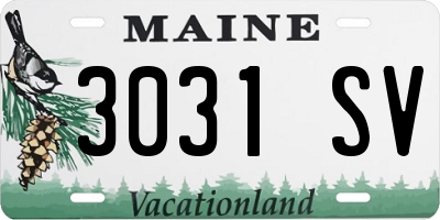 ME license plate 3031SV