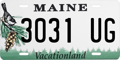 ME license plate 3031UG