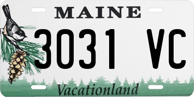 ME license plate 3031VC