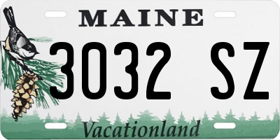 ME license plate 3032SZ