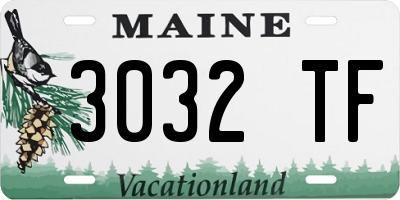 ME license plate 3032TF