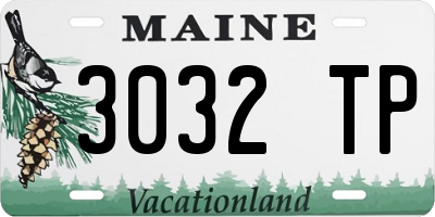 ME license plate 3032TP