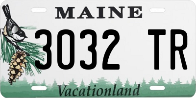 ME license plate 3032TR