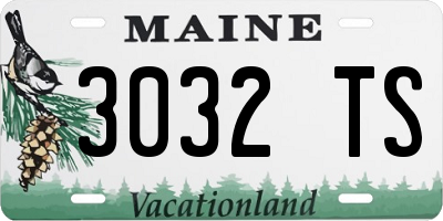 ME license plate 3032TS