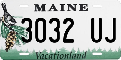 ME license plate 3032UJ