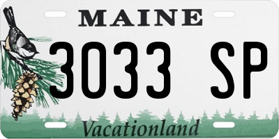 ME license plate 3033SP