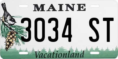 ME license plate 3034ST