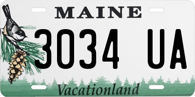 ME license plate 3034UA