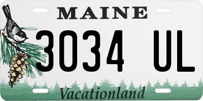 ME license plate 3034UL
