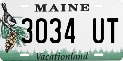 ME license plate 3034UT