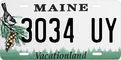 ME license plate 3034UY