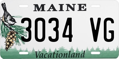 ME license plate 3034VG