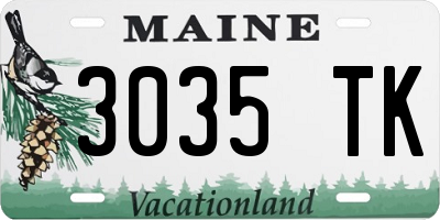 ME license plate 3035TK