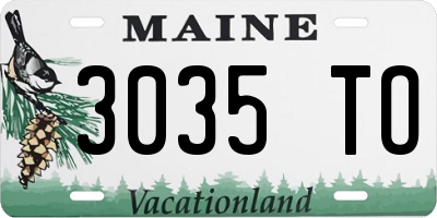 ME license plate 3035TO