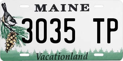 ME license plate 3035TP