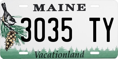 ME license plate 3035TY