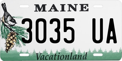 ME license plate 3035UA