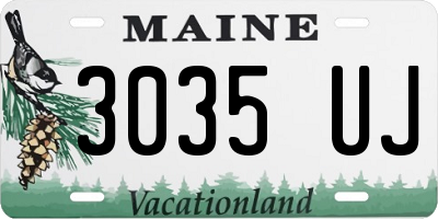 ME license plate 3035UJ