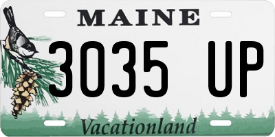 ME license plate 3035UP