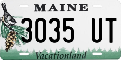 ME license plate 3035UT