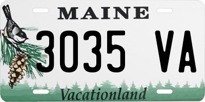 ME license plate 3035VA