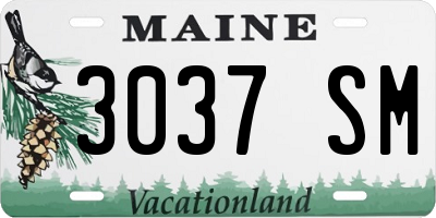 ME license plate 3037SM