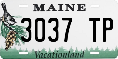 ME license plate 3037TP