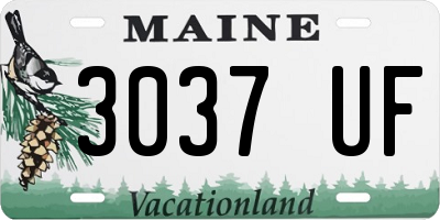 ME license plate 3037UF