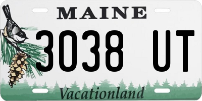 ME license plate 3038UT