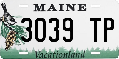 ME license plate 3039TP