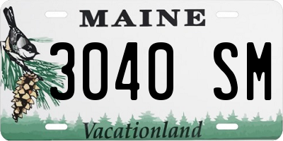 ME license plate 3040SM