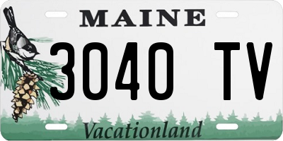 ME license plate 3040TV