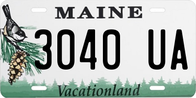 ME license plate 3040UA