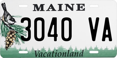 ME license plate 3040VA