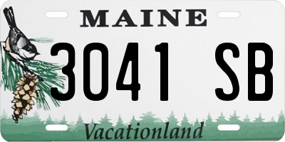 ME license plate 3041SB