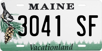 ME license plate 3041SF