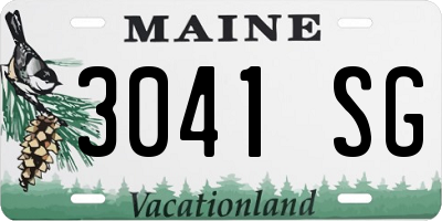 ME license plate 3041SG