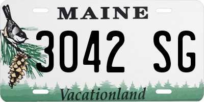 ME license plate 3042SG