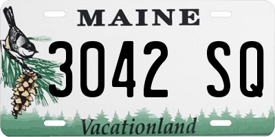 ME license plate 3042SQ