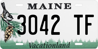ME license plate 3042TF
