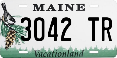 ME license plate 3042TR
