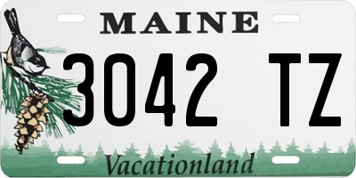 ME license plate 3042TZ