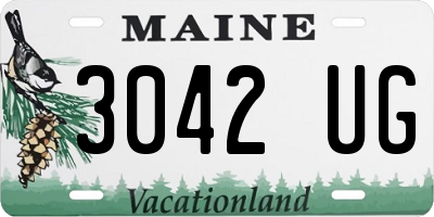 ME license plate 3042UG